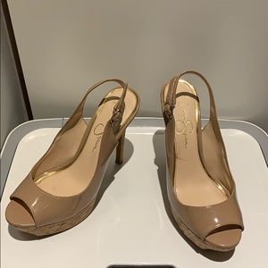 Jessica Simpson peep toe heels